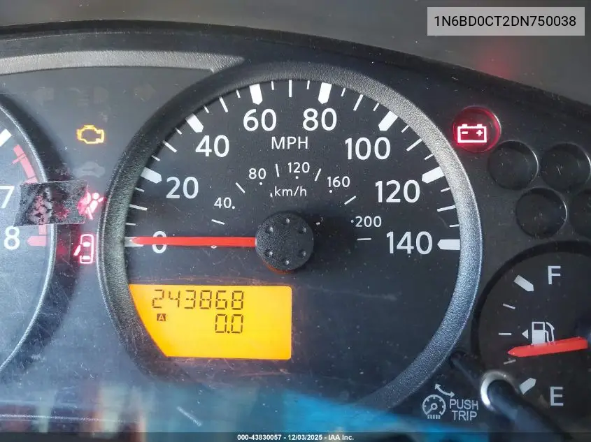 1N6BD0CT2DN750038 2013 Nissan Frontier S