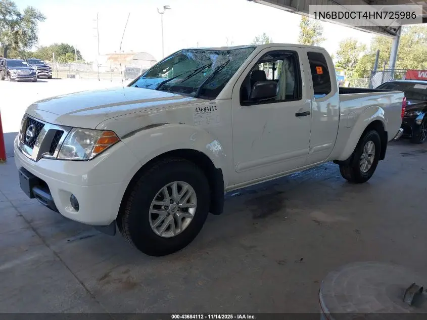 1N6BD0CT4HN725986 2017 Nissan Frontier Sv-I4