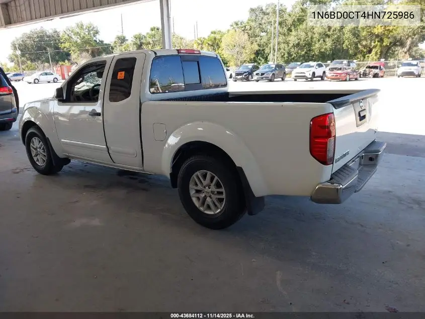 1N6BD0CT4HN725986 2017 Nissan Frontier Sv-I4