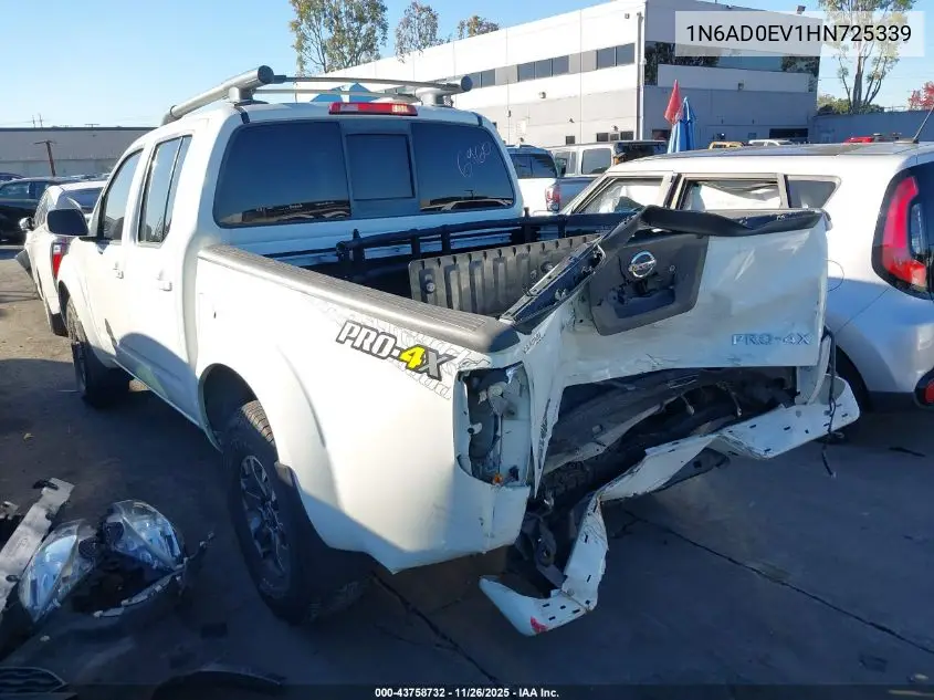 1N6AD0EV1HN725339 2017 Nissan Frontier Pro-4X