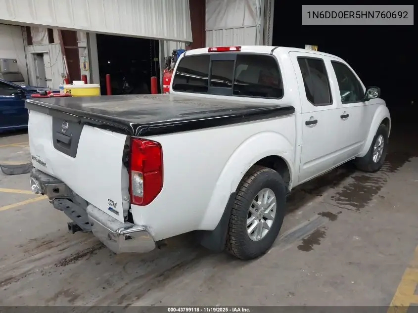 1N6DD0ER5HN760692 2017 Nissan Frontier Sv