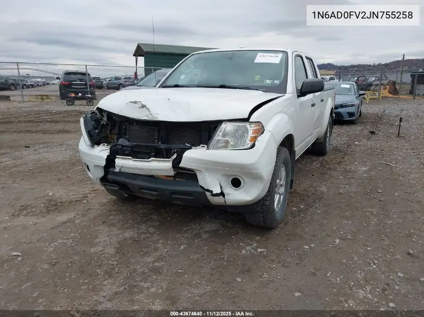 1N6AD0FV2JN755258 2018 Nissan Frontier Sv