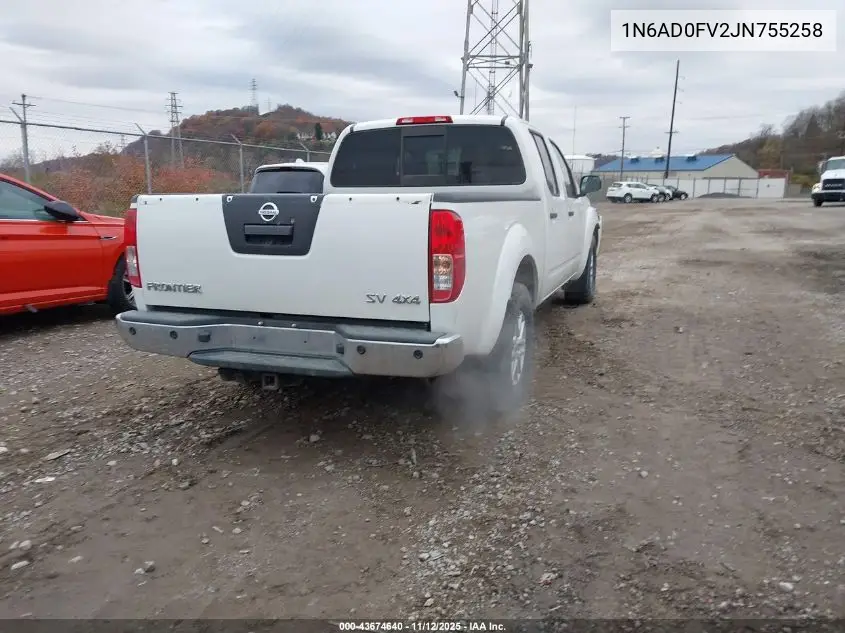 1N6AD0FV2JN755258 2018 Nissan Frontier Sv