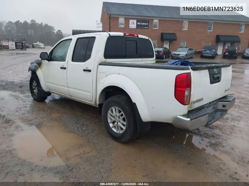 1N6ED0EB1MN723625 2021 Nissan Frontier Sv 4X4