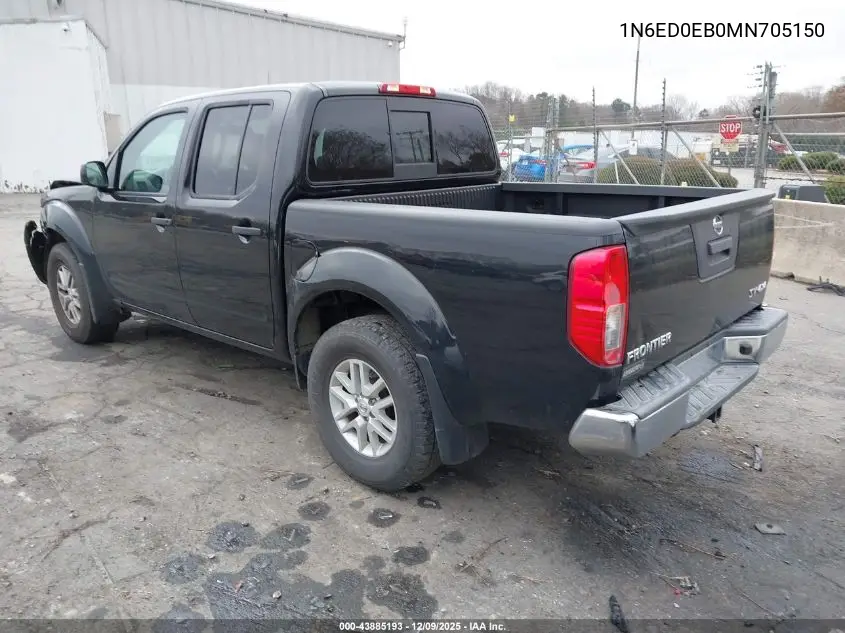 1N6ED0EB0MN705150 2021 Nissan Frontier Sv 4X4