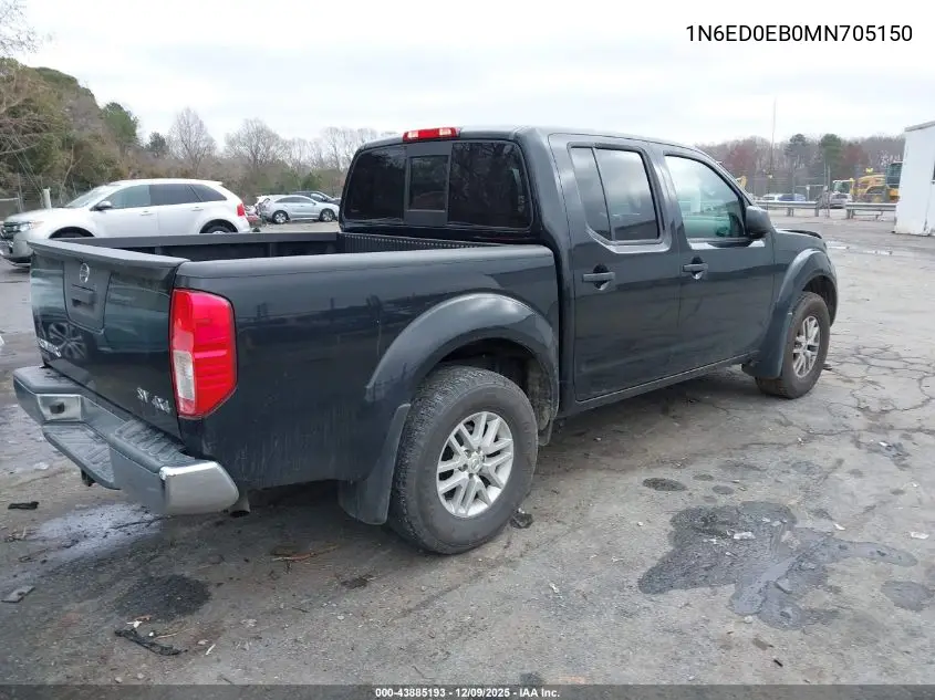 1N6ED0EB0MN705150 2021 Nissan Frontier Sv 4X4