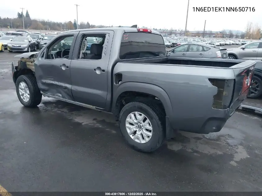 1N6ED1EK1NN650716 2022 Nissan Frontier Sv 4X4