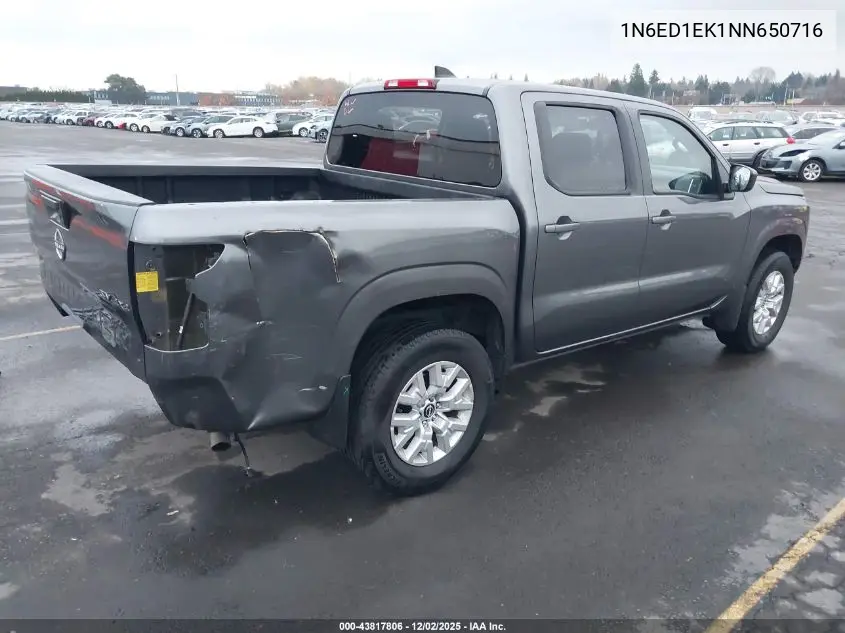 1N6ED1EK1NN650716 2022 Nissan Frontier Sv 4X4