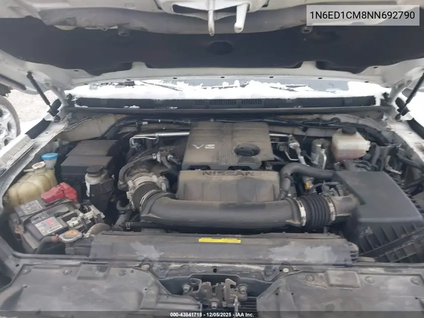 1N6ED1CM8NN692790 2022 Nissan Frontier King Cab S 4X4