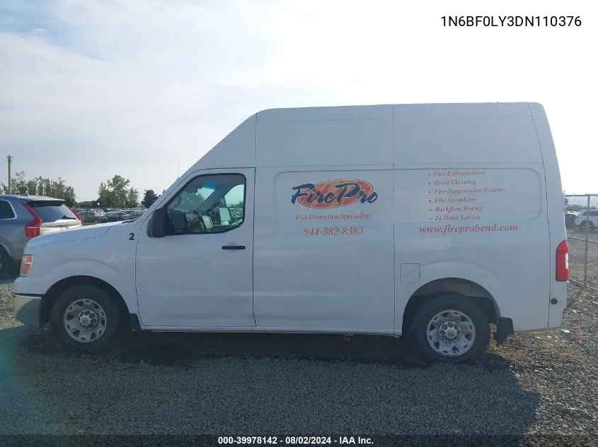 1N6BF0LY3DN110376 2013 Nissan Nv Cargo Nv2500 Hd Sv V6