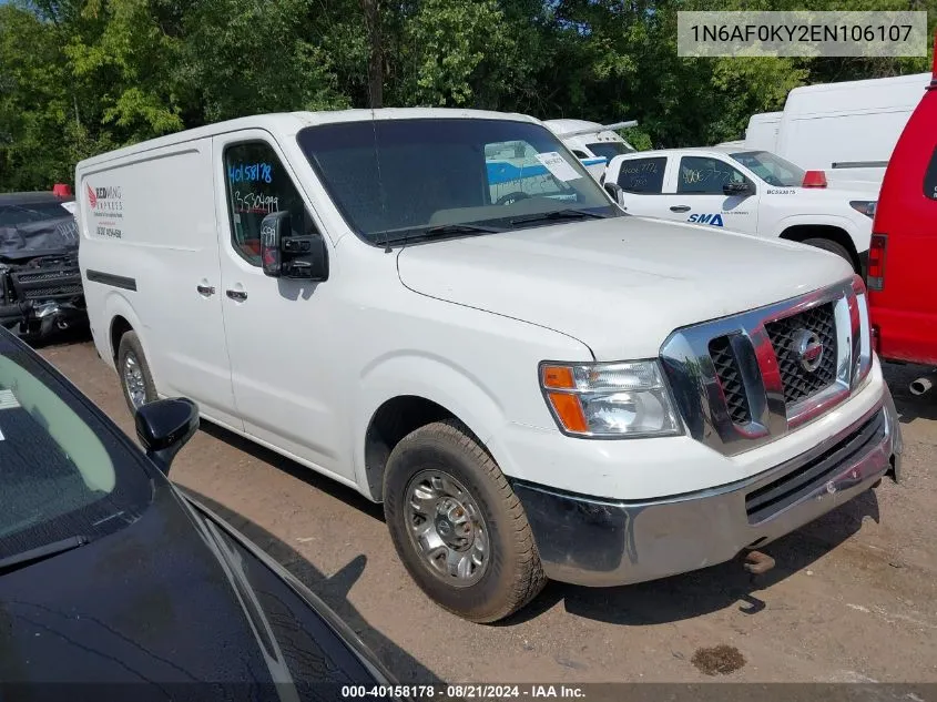 1N6AF0KY2EN106107 2014 Nissan Nv Cargo Nv2500 Hd Sv V8