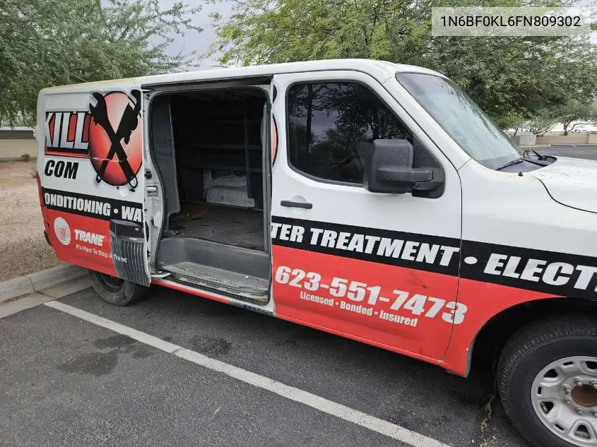 1N6BF0KL6FN809302 2015 Nissan Nv Cargo Nv1500 S V6