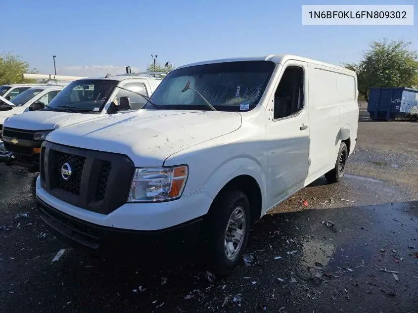 1N6BF0KL6FN809302 2015 Nissan Nv Cargo Nv1500 S V6