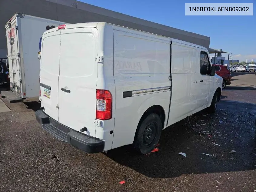 1N6BF0KL6FN809302 2015 Nissan Nv Cargo Nv1500 S V6