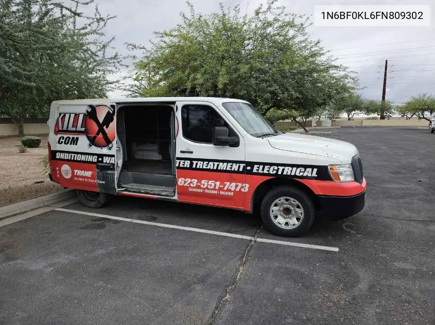 1N6BF0KL6FN809302 2015 Nissan Nv Cargo Nv1500 S V6