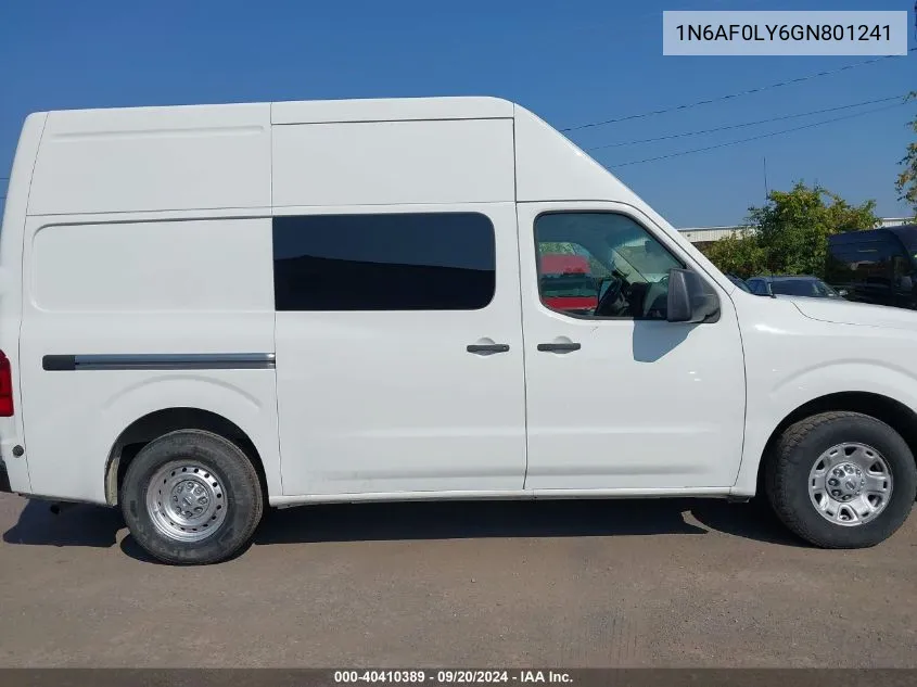 1N6AF0LY6GN801241 2016 Nissan Nv Cargo Nv2500 Hd S V8/Sl V8/Sv V8