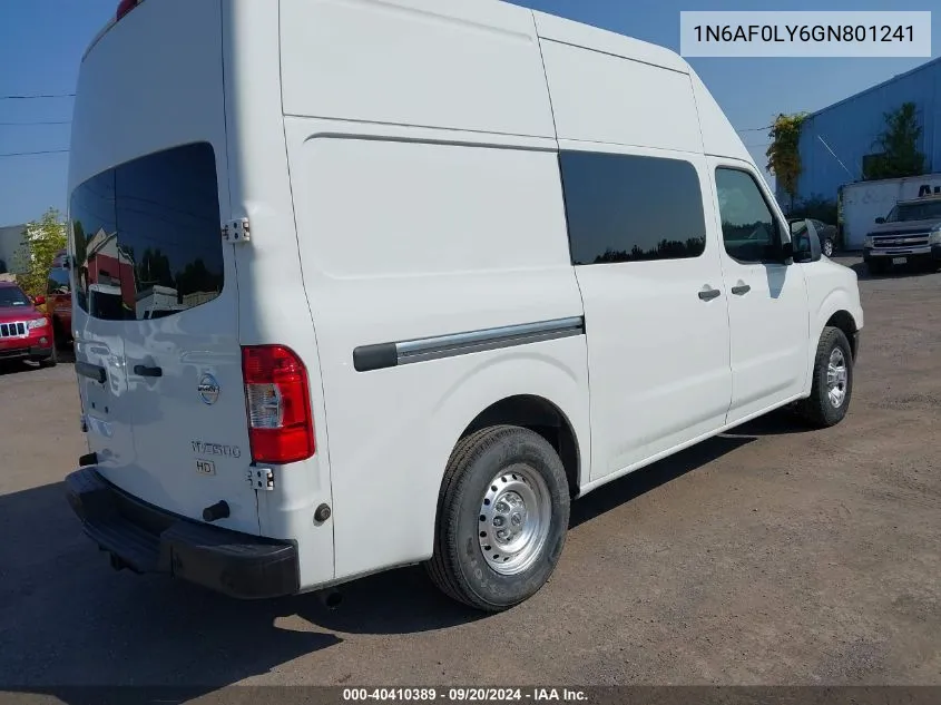 1N6AF0LY6GN801241 2016 Nissan Nv Cargo Nv2500 Hd S V8/Sl V8/Sv V8