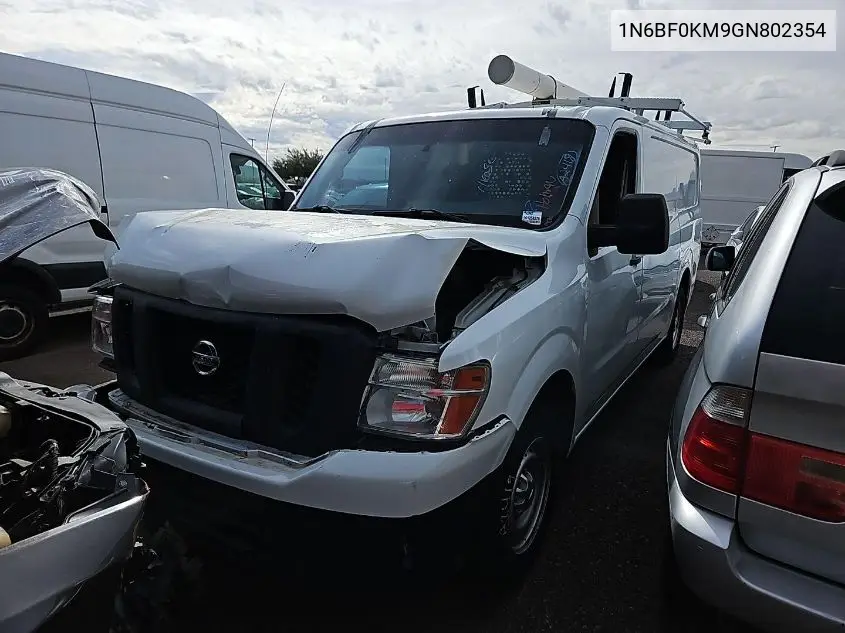1N6BF0KM9GN802354 2016 Nissan Nv Cargo Nv1500 S V6
