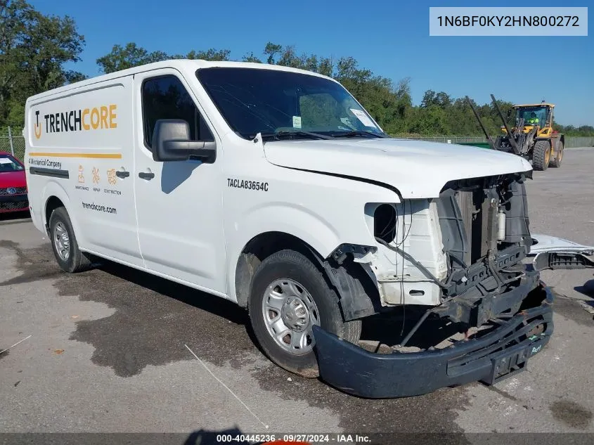 1N6BF0KY2HN800272 2017 Nissan Nv Cargo Nv2500 Hd S V6