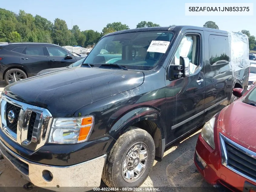 5BZAF0AA1JN853375 2018 Nissan Nv Passenger Nv3500 Hd Sl V8