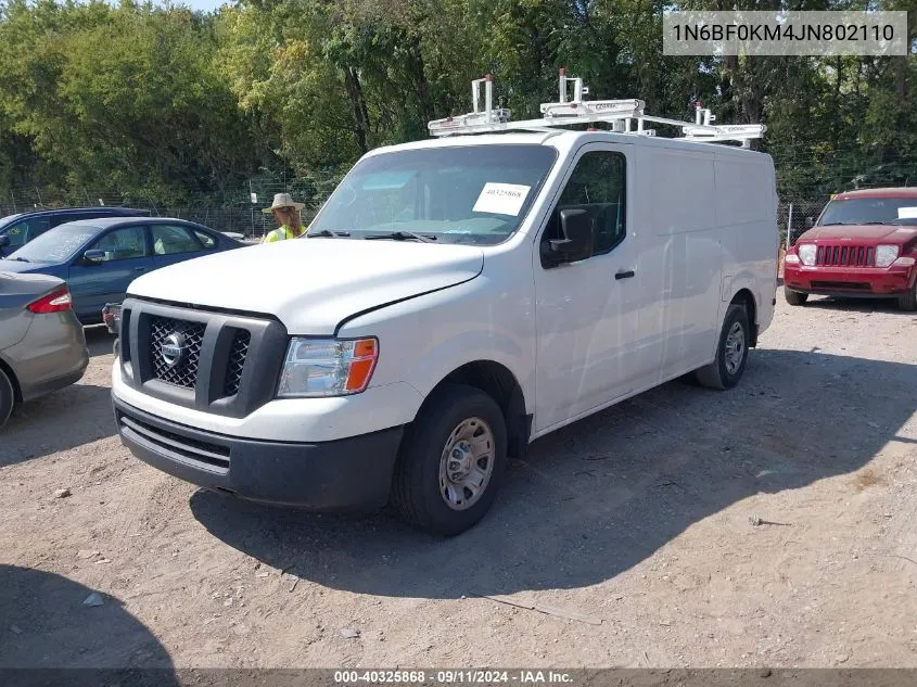 1N6BF0KM4JN802110 2018 Nissan Nv Cargo Nv1500 Sv V6