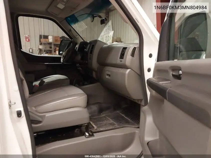 1N6BF0KM3MN804984 2021 Nissan Nv Cargo Nv1500 Sv Standard Roof V6
