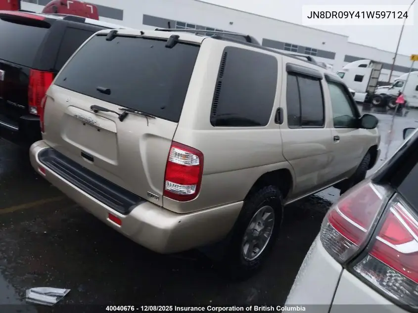 JN8DR09Y41W597124 2001 Nissan Pathfinder Le/Se/Xe