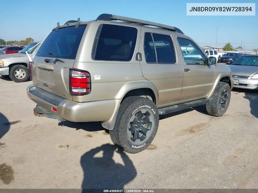 JN8DR09Y82W728394 2002 Nissan Pathfinder Se