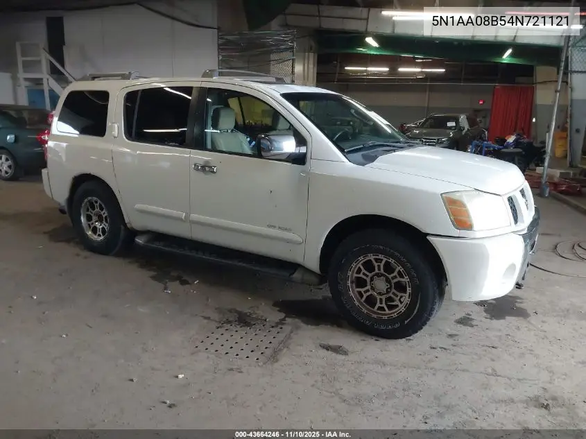 5N1AA08B54N721121 2004 Nissan Pathfinder Armada Se Off-Road