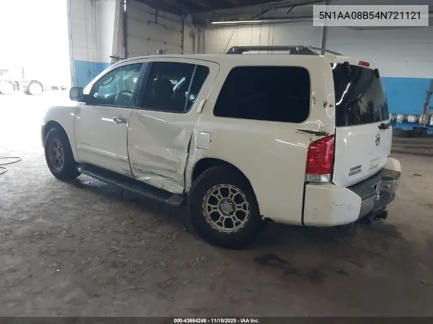 5N1AA08B54N721121 2004 Nissan Pathfinder Armada Se Off-Road