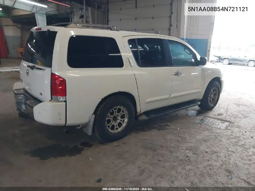 5N1AA08B54N721121 2004 Nissan Pathfinder Armada Se Off-Road