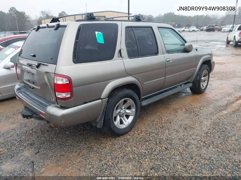 JN8DR09Y94W908308 2004 Nissan Pathfinder Le Platinum