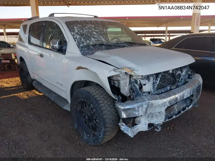 5N1AA08B34N742047 2004 Nissan Pathfinder Armada Se Off-Road