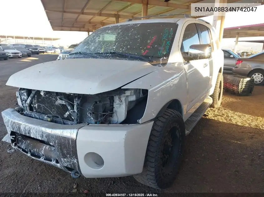 5N1AA08B34N742047 2004 Nissan Pathfinder Armada Se Off-Road