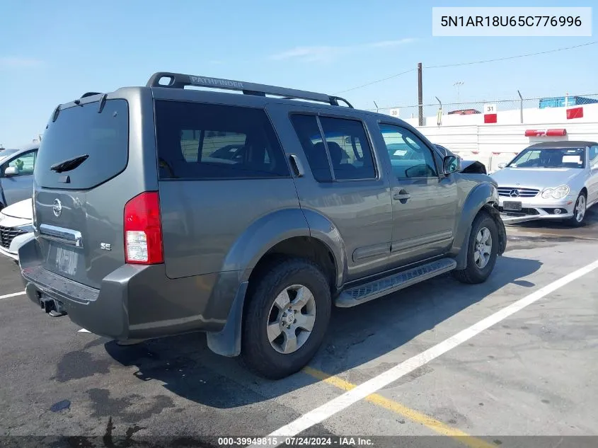 5N1AR18U65C776996 2005 Nissan Pathfinder Se