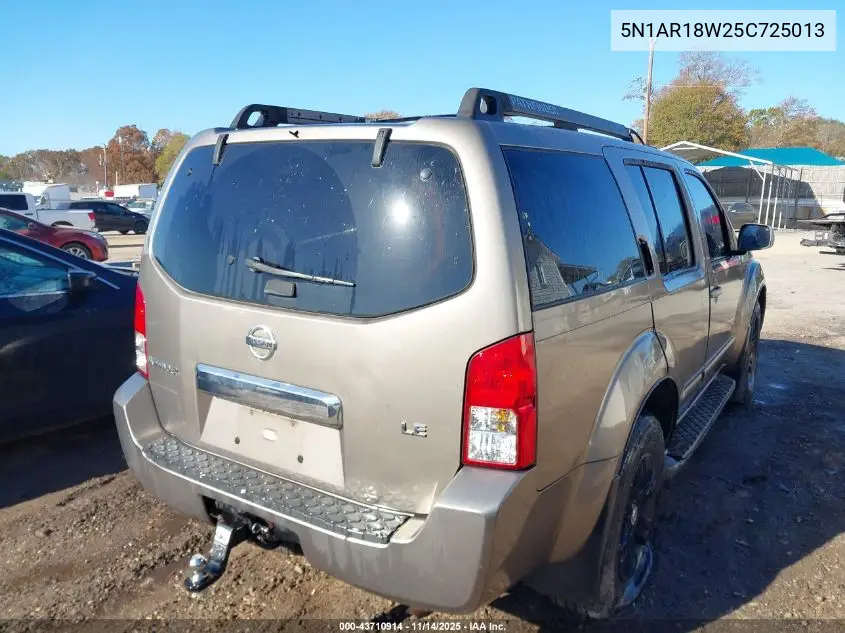 5N1AR18W25C725013 2005 Nissan Pathfinder Le