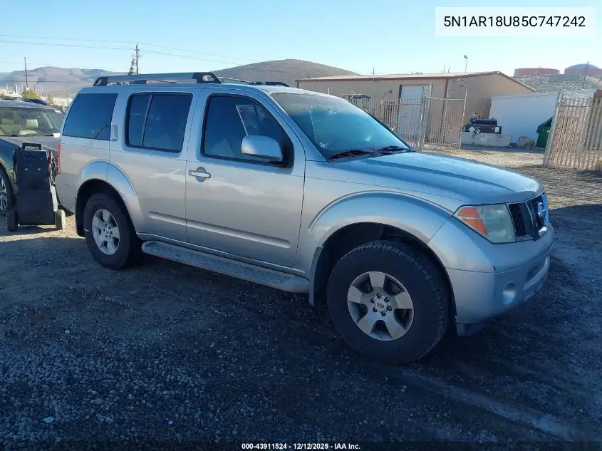 5N1AR18U85C747242 2005 Nissan Pathfinder Se