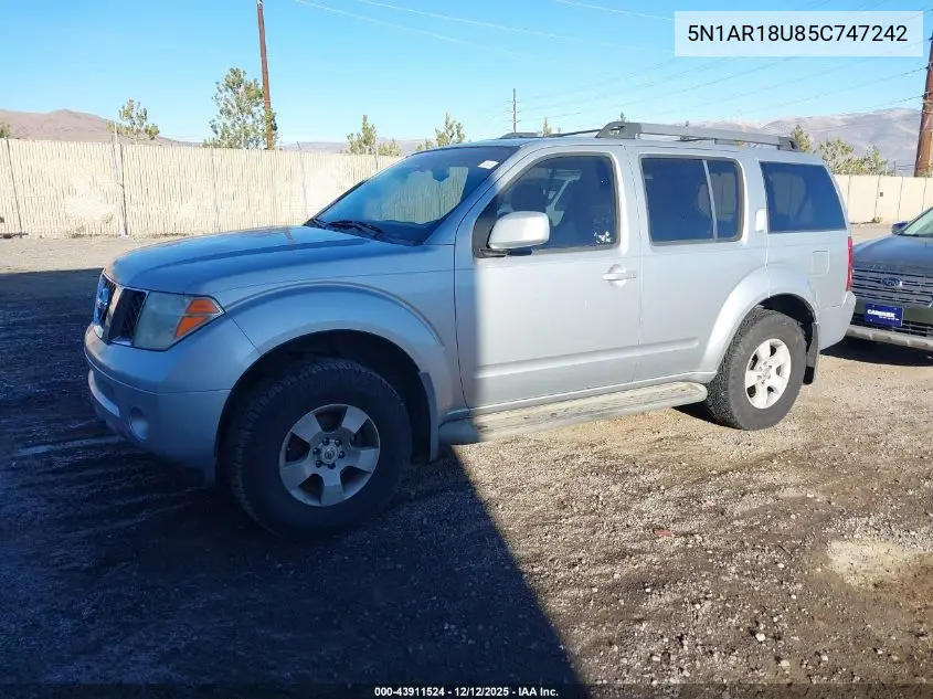 5N1AR18U85C747242 2005 Nissan Pathfinder Se