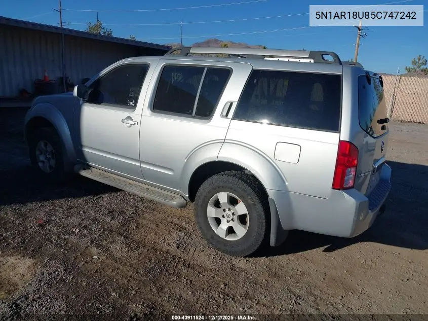 5N1AR18U85C747242 2005 Nissan Pathfinder Se