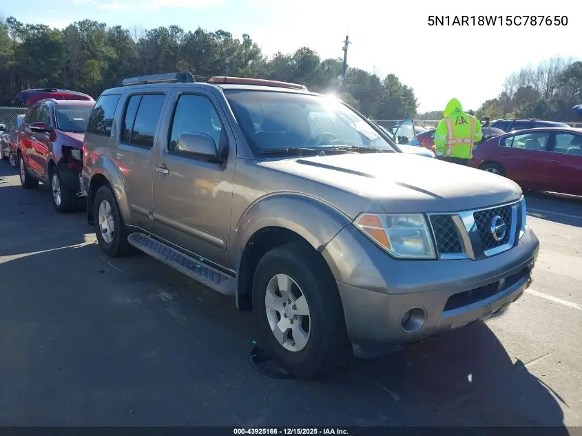 5N1AR18W15C787650 2005 Nissan Pathfinder Se