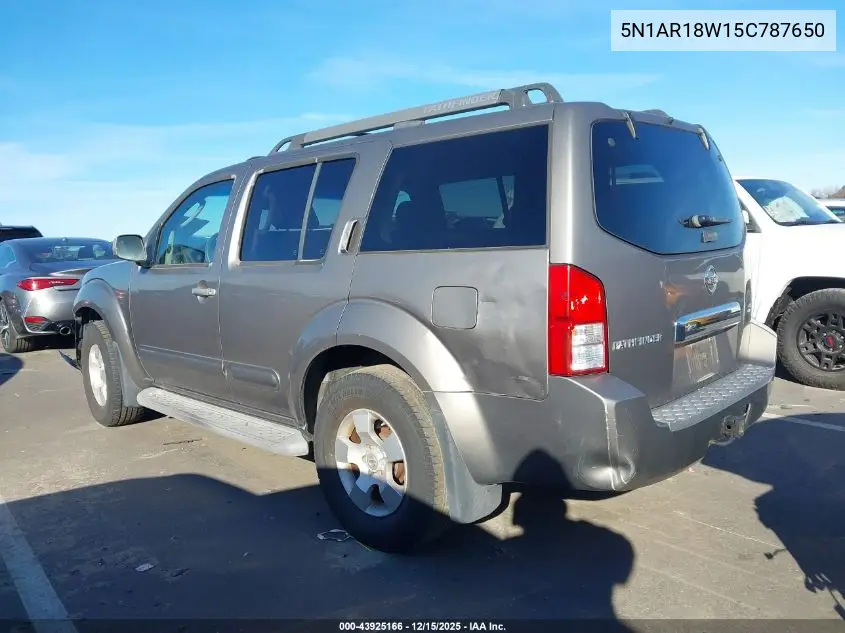 5N1AR18W15C787650 2005 Nissan Pathfinder Se