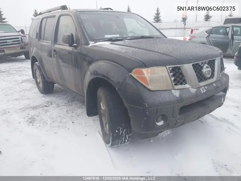 5N1AR18W06C602375 2006 Nissan Pathfinder S