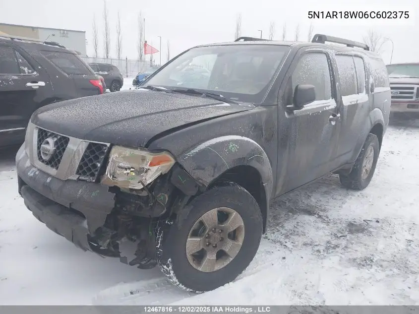 5N1AR18W06C602375 2006 Nissan Pathfinder S