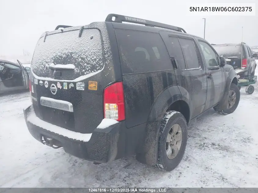 5N1AR18W06C602375 2006 Nissan Pathfinder S