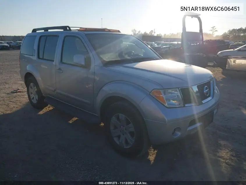 5N1AR18WX6C606451 2006 Nissan Pathfinder Le