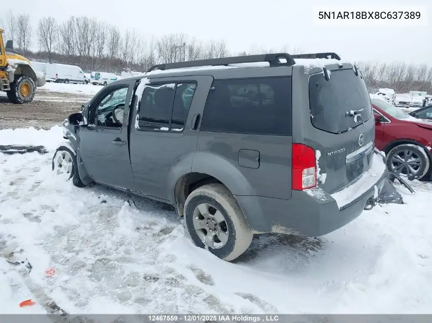 5N1AR18BX8C637389 2008 Nissan Pathfinder S