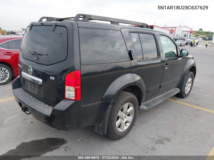 5N1AR18U28C637629 2008 Nissan Pathfinder Se