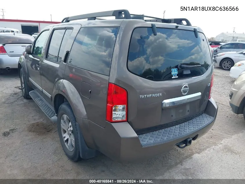 5N1AR18UX8C636566 2008 Nissan Pathfinder Le