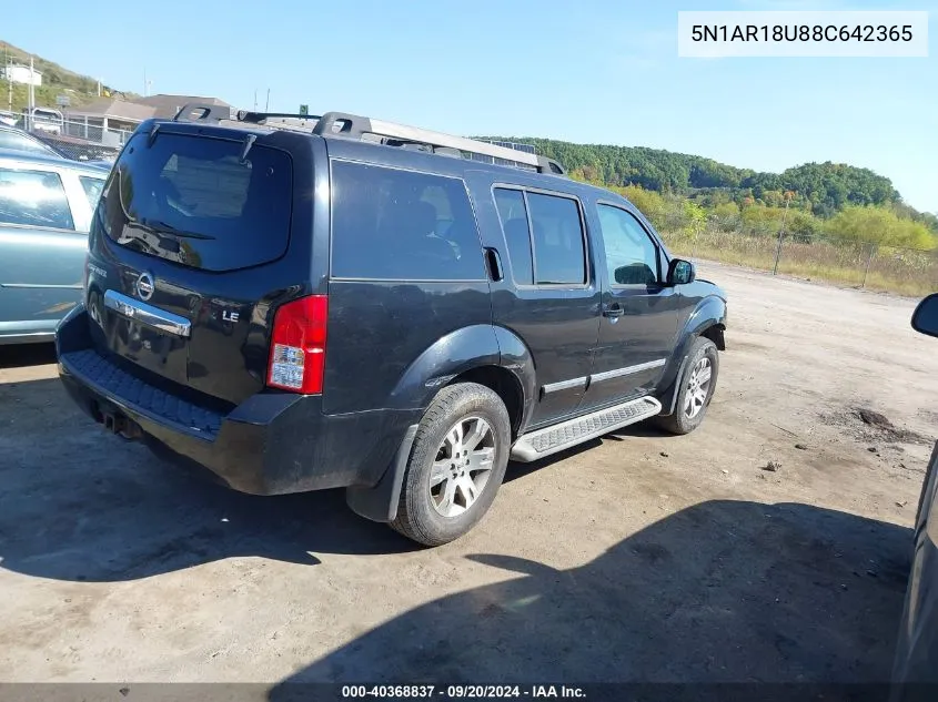 5N1AR18U88C642365 2008 Nissan Pathfinder Le