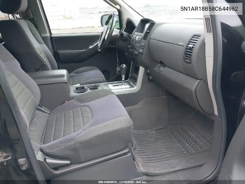5N1AR18B58C644962 2008 Nissan Pathfinder Se